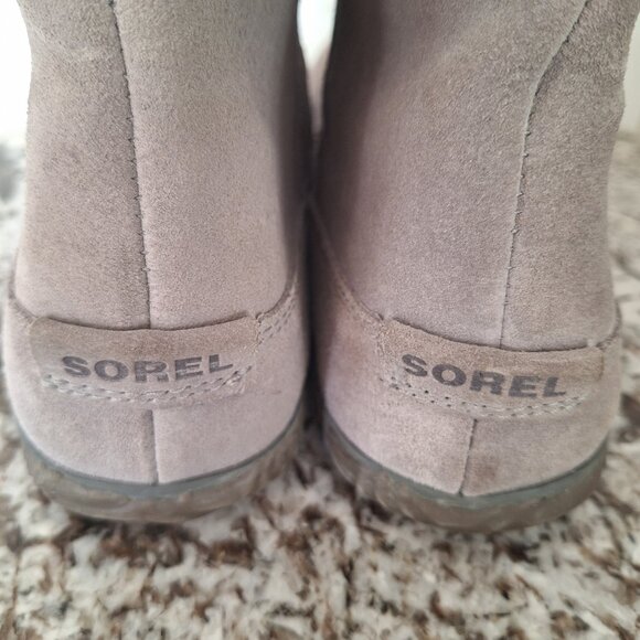 Sorel Women's Boots Size 11 Out N About Bootie Casual Gray Fur Suede Leather - Picture 4 of 7
